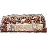 Joseph's Studio by Roman - The Last Supper Wall Plaque, 5" H and 12.25" W, Resin and Stone, Religious Gift, Wall Decoration, Collection, Durable, Long Lasting