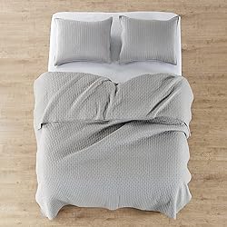 Levtex Home - Cross Stitch Light Grey Quilt Set
