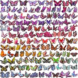PAGOW 60 sheets Butterfly Tattoos Self-adhesive for
