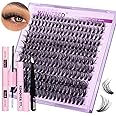 Lash Clusters Kit Lash Extension Kit Wispy 8-16mm Natural Lashes Clusters 240pcs Eyelash Extension Clusters 30D Individual Lashes with Lash Bond and Seal Lash Remover Lash Tweezers by Winifred