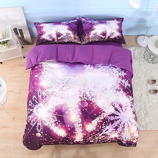 Amazon Com Wowelife 3d Purple Horse Comforter Twin Kids Snowflake