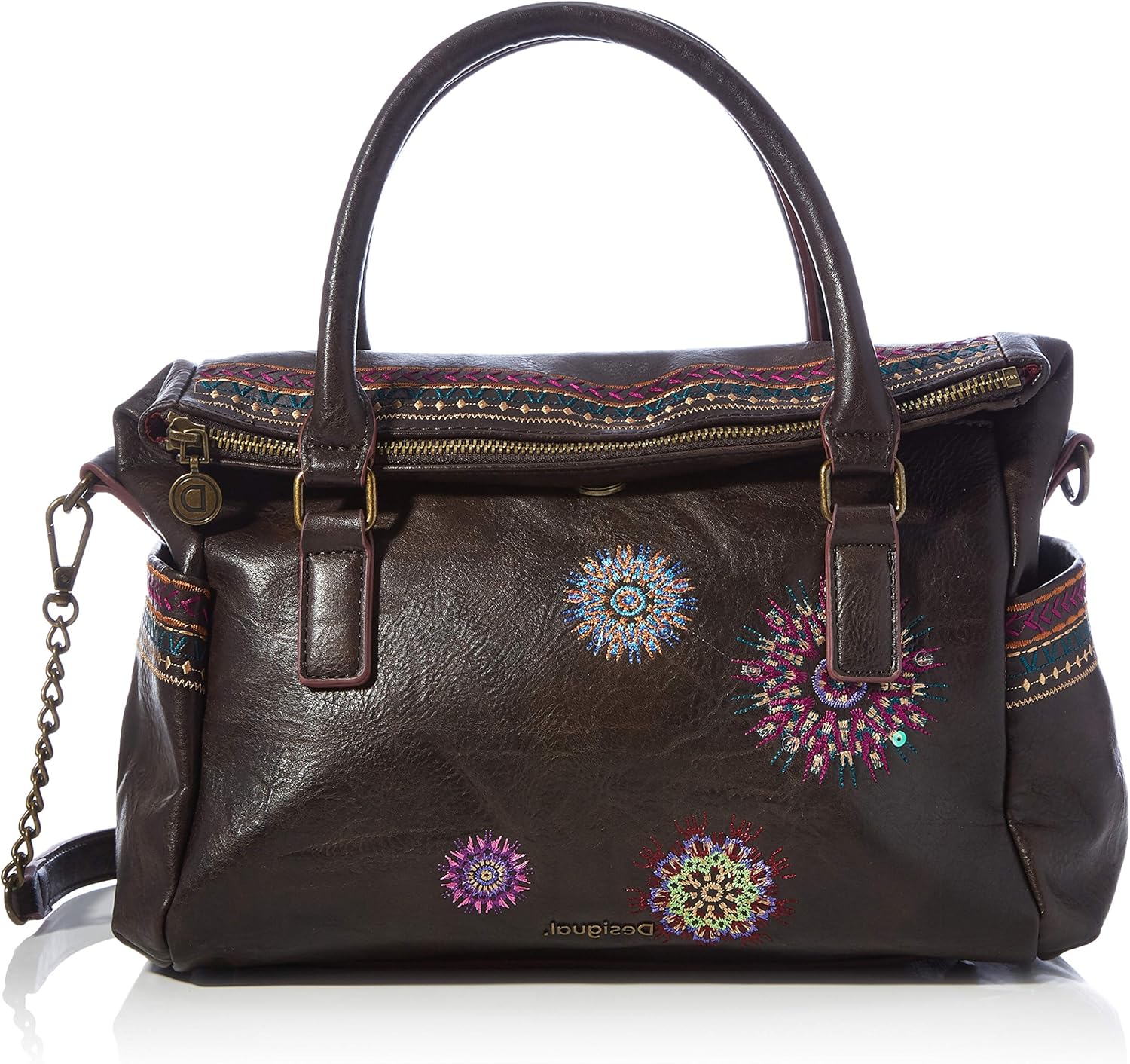 Desigual Women's Accessories PU Hand Bag, Brown, U Amazon.co.uk Shoes