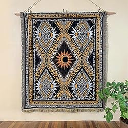 Shesyuki Boho Throw Blanket Reversible Cotton