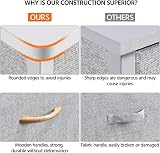 Yaheetech 5-Drawer Fabric Storage Chest Light Grey with MDF Top view 7