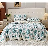 LEVINIS Bohemian Sherpa Throw Blanket 60'' × 80'', Sherpa Bed Blankets for All Season, Southwestern Native American Aztec Throw Blanket for Bed/Couch/Sofa/Office/Camping, Blue