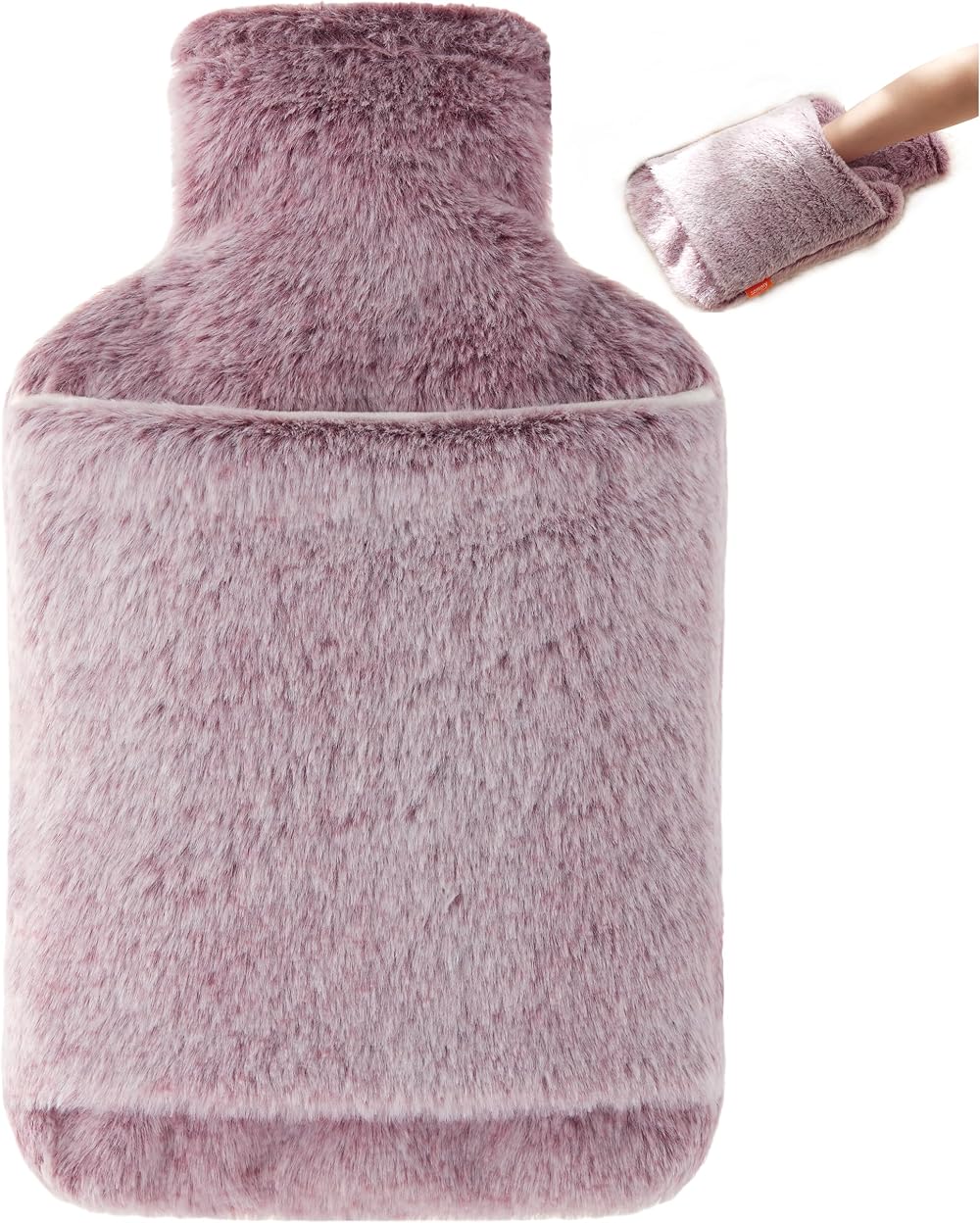 Samply Hot Water Bottle 2L with Hand Pocket Cover Purple