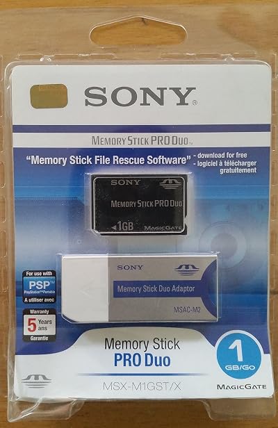 Sony 1GB Pro Duo Memory Stick High Capacity Fast Transfer Compact Design