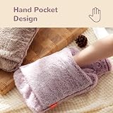 Samply Hot Water Bottle 2L with Hand Pocket Cover Purple view 4