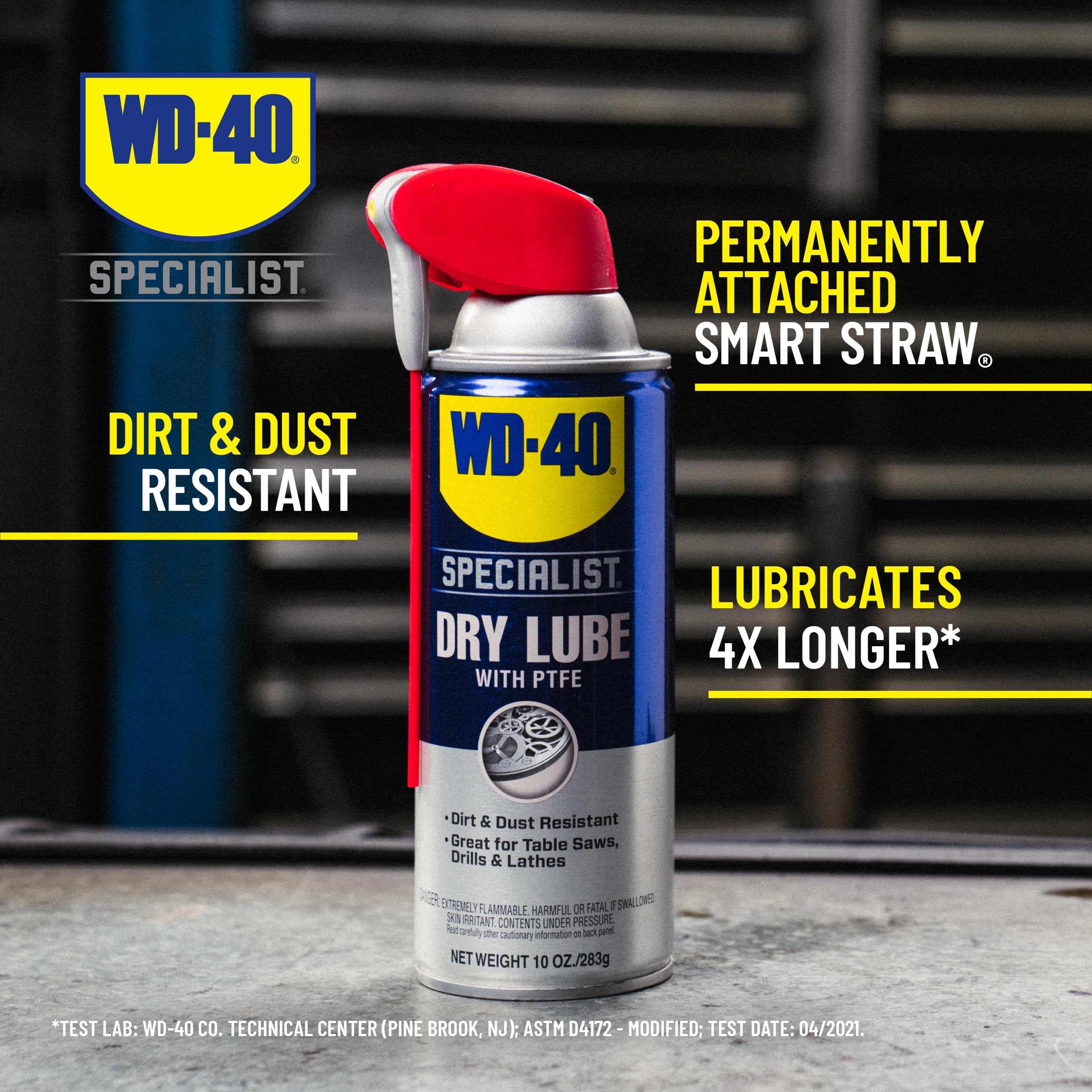 WD-40 Specialist Dry Lube with SMART STRAW SPRAYS 2 WAYS, 10 OZ