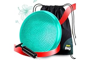 RFAQK Inflated Air Stability Wobble Cushion - Wiggle Seat to Improve Sitting Posture & Attention, Stability Balance Disc for 
