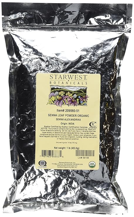 Amazon Com Organic Senna Leaf Powder Health And Personal Care Grocery Gourmet Food