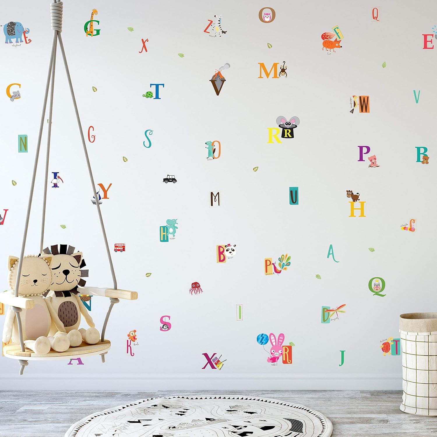 WALPLUS self Adhesive Stickers Living Room for Boys and Girls Children Wall Decal Home décor Vinyl Kitchen Quote Art Mural Happy Alphabet - Image 3