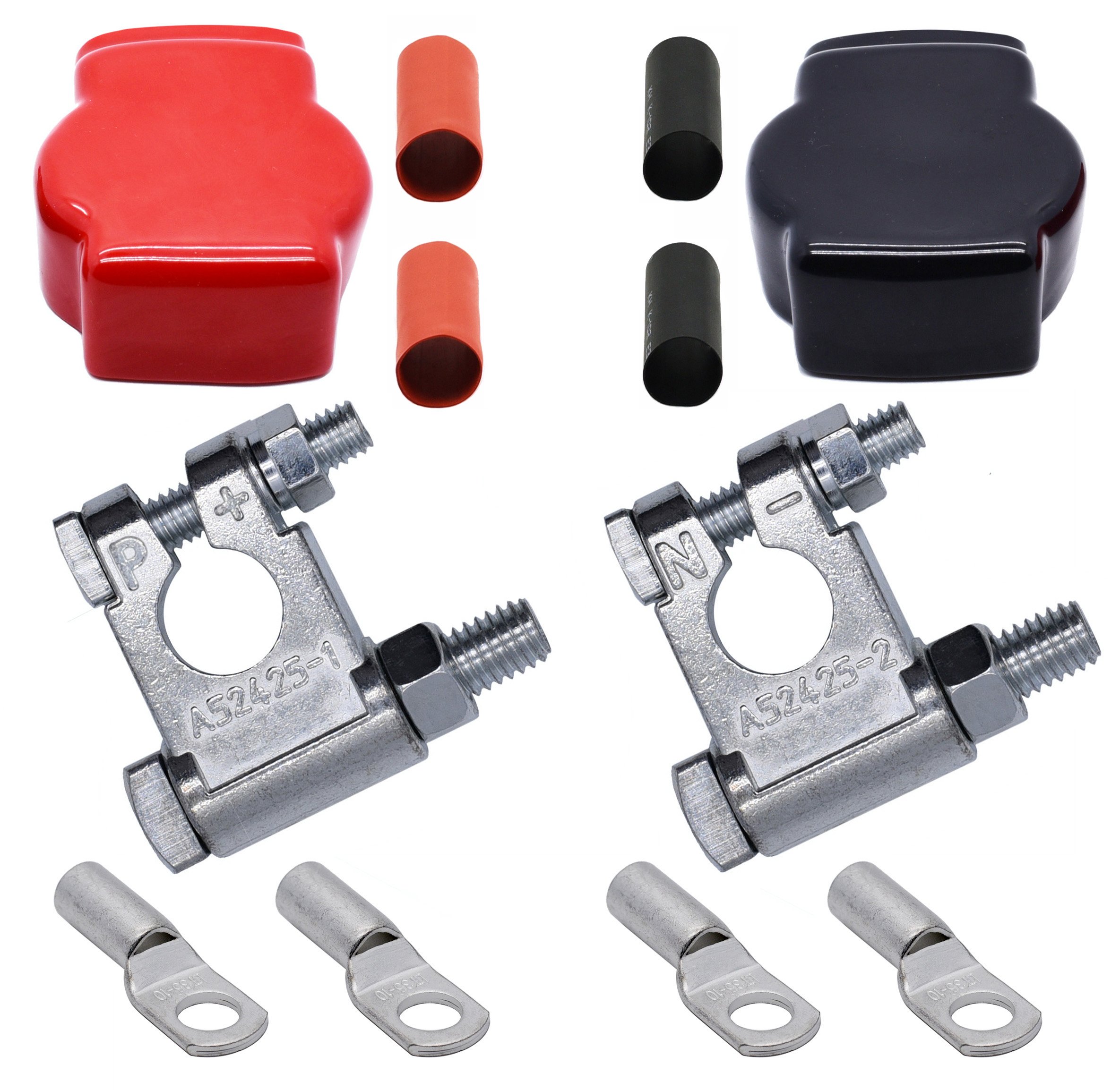 Cllena Military Style Battery Terminal Top Post Kit for Car Marine Boat