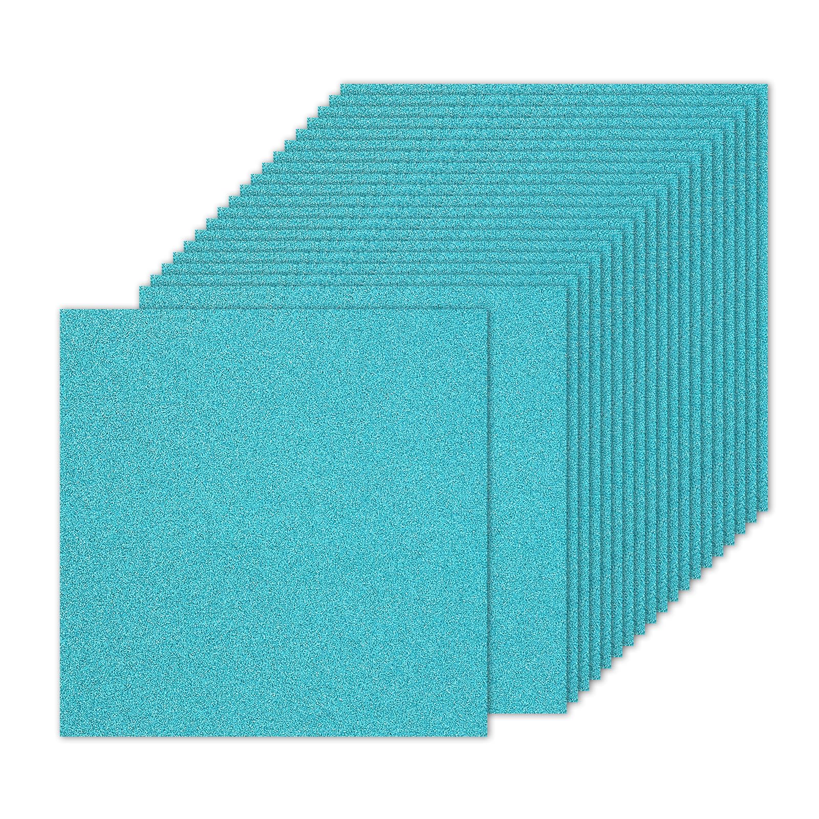 PATIKIL 20Sheets Sky Blue Glitter Cardstock Paper, 12 x 12 in 250gsm Square Premium Sparkly Paper Craft Cardstock Paper for Scrapbook Card Making DIY Art Projects Wedding Party