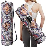 sportsnew Yoga Mat Bag with Water Bottle Pocket and Bottom Wet Pocket, Exercise Yoga Mat Carrier Multi-Functional Storage Bag, Patent pending