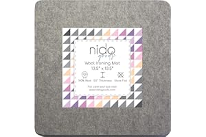NIDO GOODS 13.5" x 13.5" Wool Ironing Mat - Authentic 100% New Zealand Wool Pressing Pad, Perfect for Quilting and More!