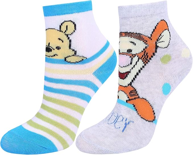 sarcia.eu Je 1 Paar weiße und graue Socken Winnie the Pooh Disney
