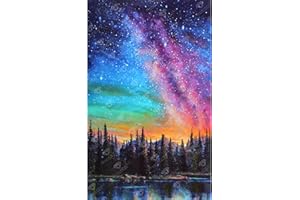 DIAMOND ART CLUB Violet Persuasion Diamond Painting Kit, Fun DIY Crafts for Adults, Round Diamond Art Canvas, 13" x 21"