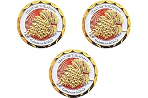 LOGOS COINS Fruit of The Spirit, Bulk Pack of 3 Memory Verse Tokens for Bible Studies & Sunday School, Love Joy Peace, Gold-Color Plated Scripture Challenge Coin, Galatians 5:22-23 Gift