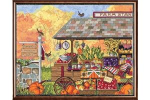 Janlynn Buck's County Farm Stand Counted Cross Stitch Kit, 16 x 12