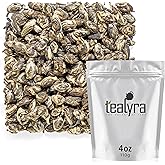 Tealyra - Jasmine Phoenix Pearls - Best Chinese Jasmine Green Loose Leaf Tea - Naturally Scented - Great Aroma and Taste - 110g (4-ounce)