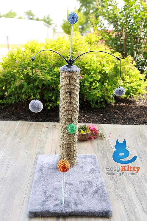 easy kitty building system seagrass scratching post