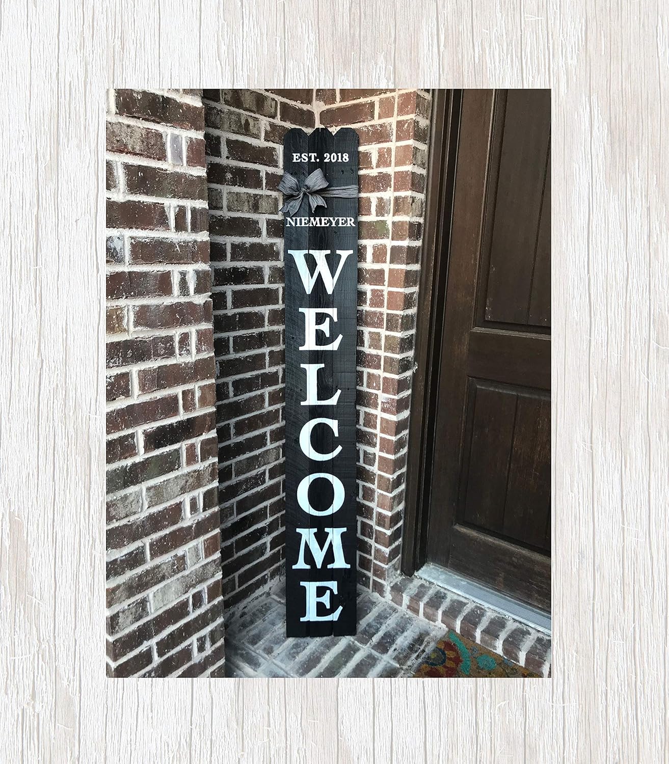 front door decor rustic welcome sign