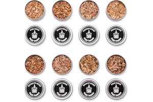 FOGGY TUMBLER All-Natural Smoking Wood Chips (8 Pack) - Cocktail Smoker Chips for Old Fashioned Cocktails, Whiskey & Bourbon, 8 Flavors Including Cedar, Pine, Pear, Walnut, Beech, Peach, Hickory, Mesquite