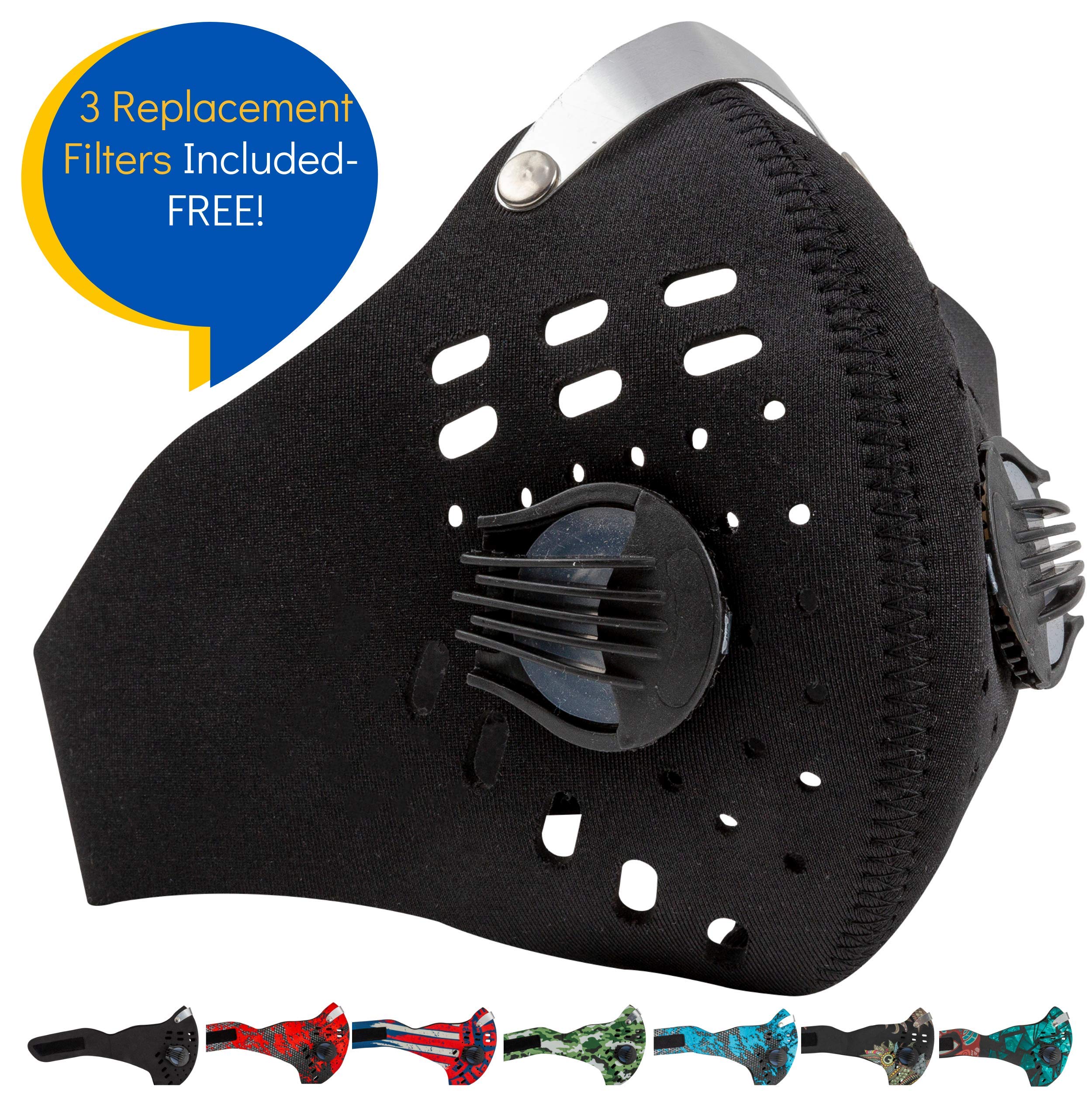 Axsyon Dust Mask- Sports &amp; Lifestyle Face Mask- 3 Filters 