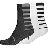 Endura Unisex-Adult Coolmax Stripe Twin Pack Cycling Socks