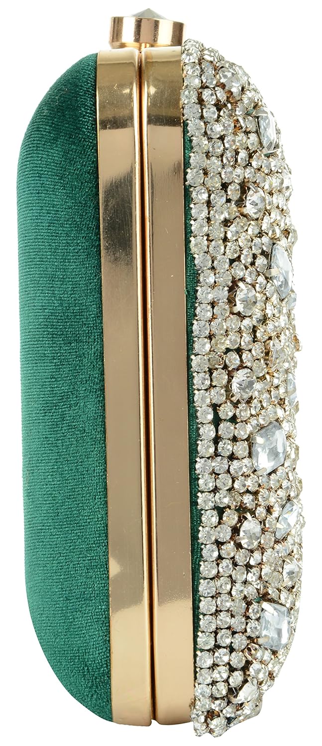 tooba women's crystal square box clutch