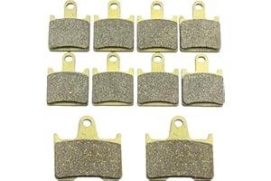 Master Chen Front Rear Brake Pads Brakes for Kawasaki ZZR 1400 Ninja ZX14 ZX1400 2006-2018 - Concours 14 ZG1400 GTR 1400 ABS 2008-2016 - ZX14R 2013-2016 FA417F FA254R MC0148