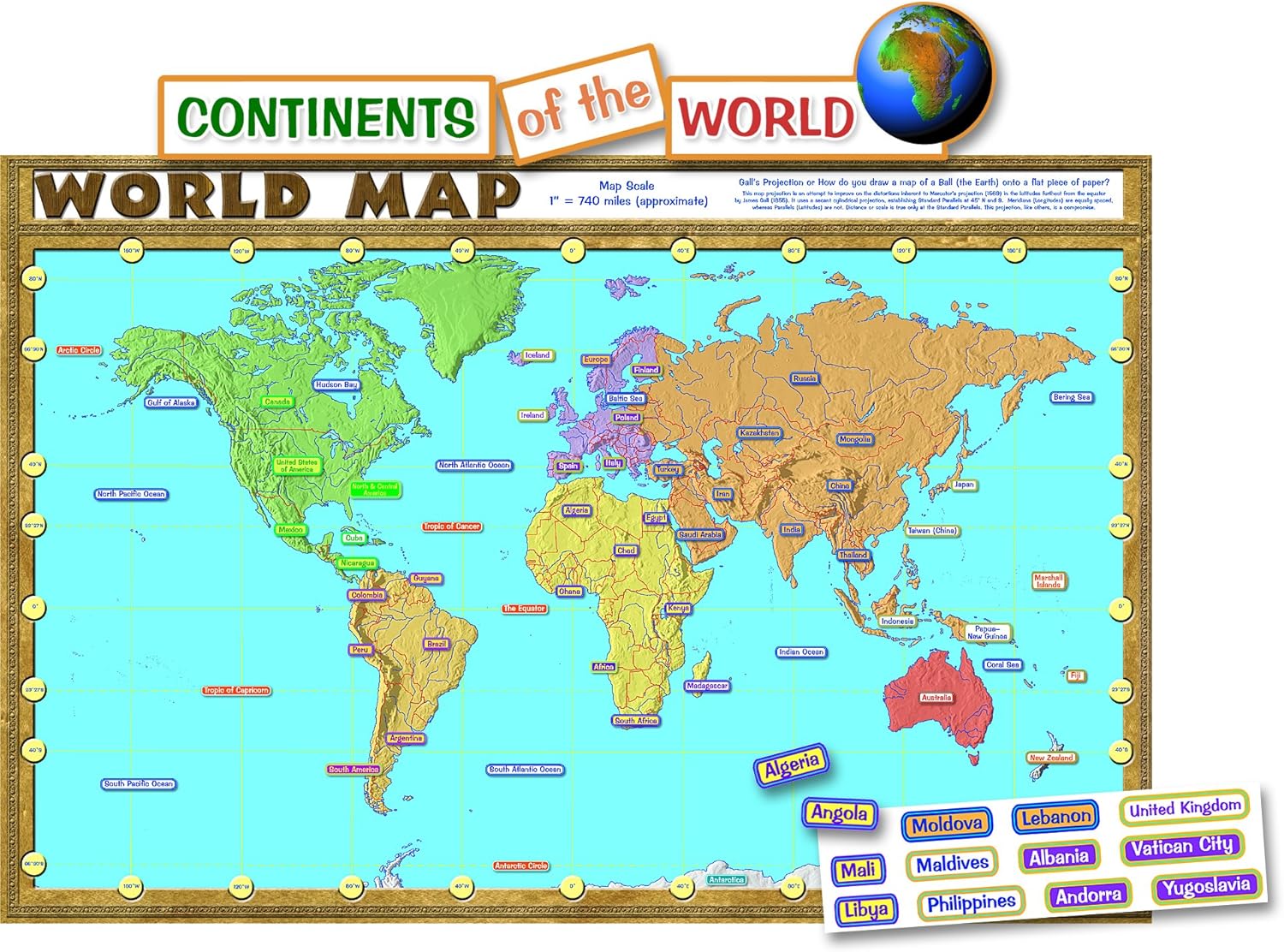 Teacher Created Resources World Map Bulletin Board (4410