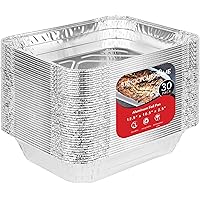 Aluminum Pans 9x13 Disposable Foil Pans (30 Pack) - Half Size Steam Table Deep Pans - Tin Foil Pans Great for Cooking…