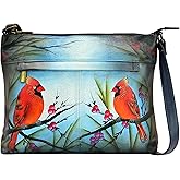 Anna by Anuschka Women's Genuine Leather Medium Crossbody with External Zipper Pocket