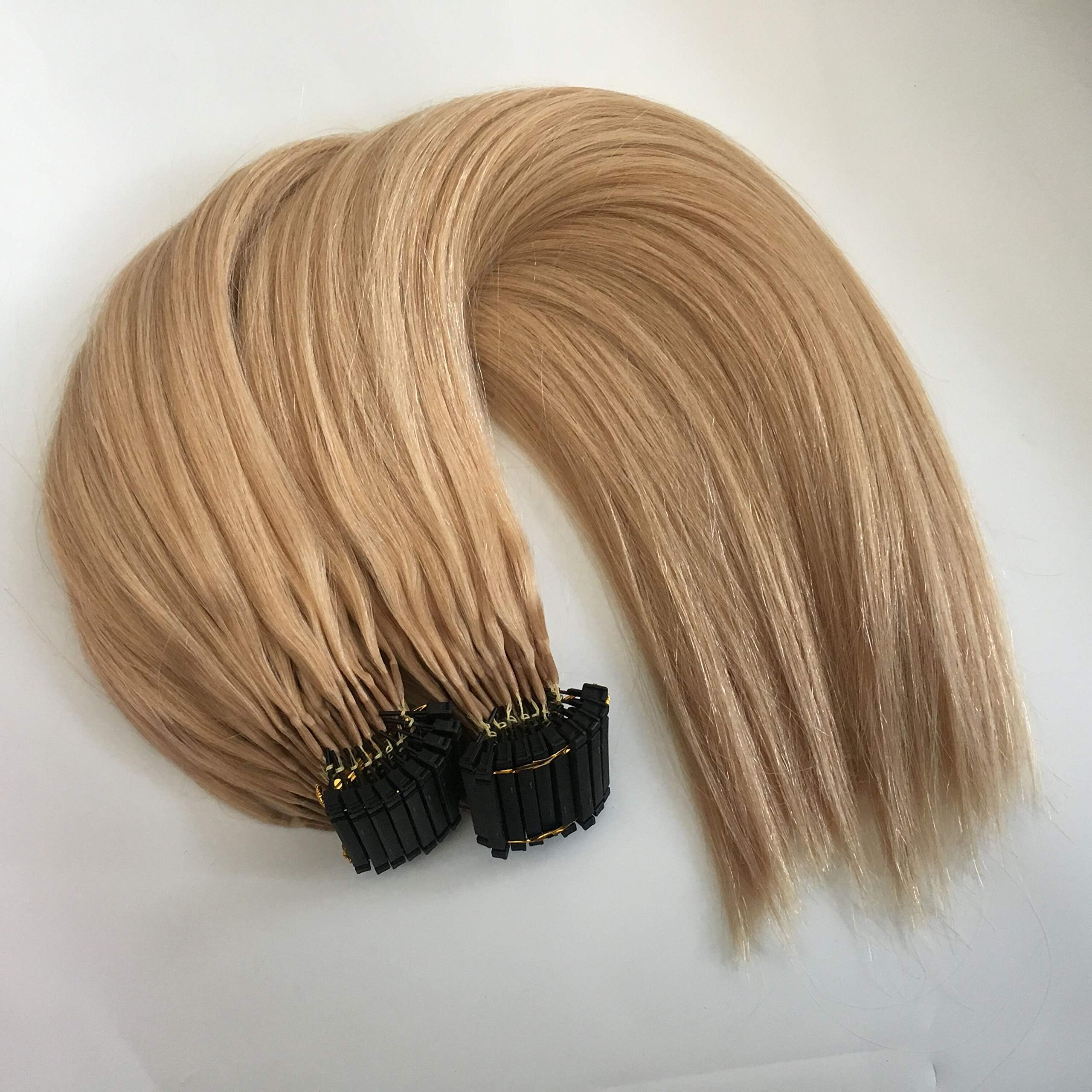 6D Hair Extensions 27# Color 14 inch to 26 inch 8A Human Hair Extensions Can be Dyed 0.5g/strand (10strands,5g/row),(20rows,100g/bag) (14)