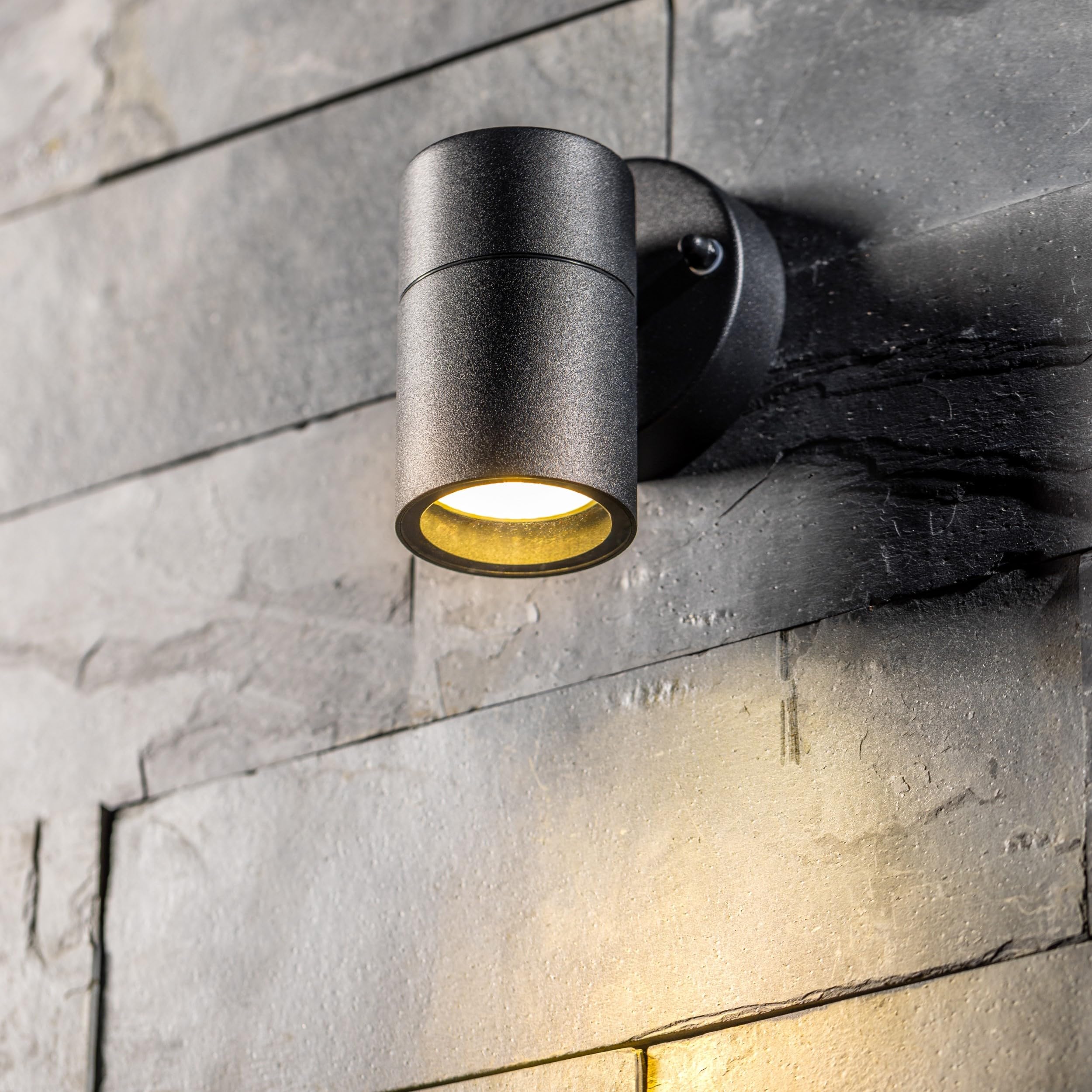 CGC Lighting Stainless Steel Outside Outdoor Wall Light LED GU10 Up or Down Mounted IP44 (Black)