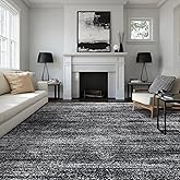BILEEHOME Black and White Rug for Living Room,Washable Abstract Modern Boho Dark 5x7 Area Rugs for Office