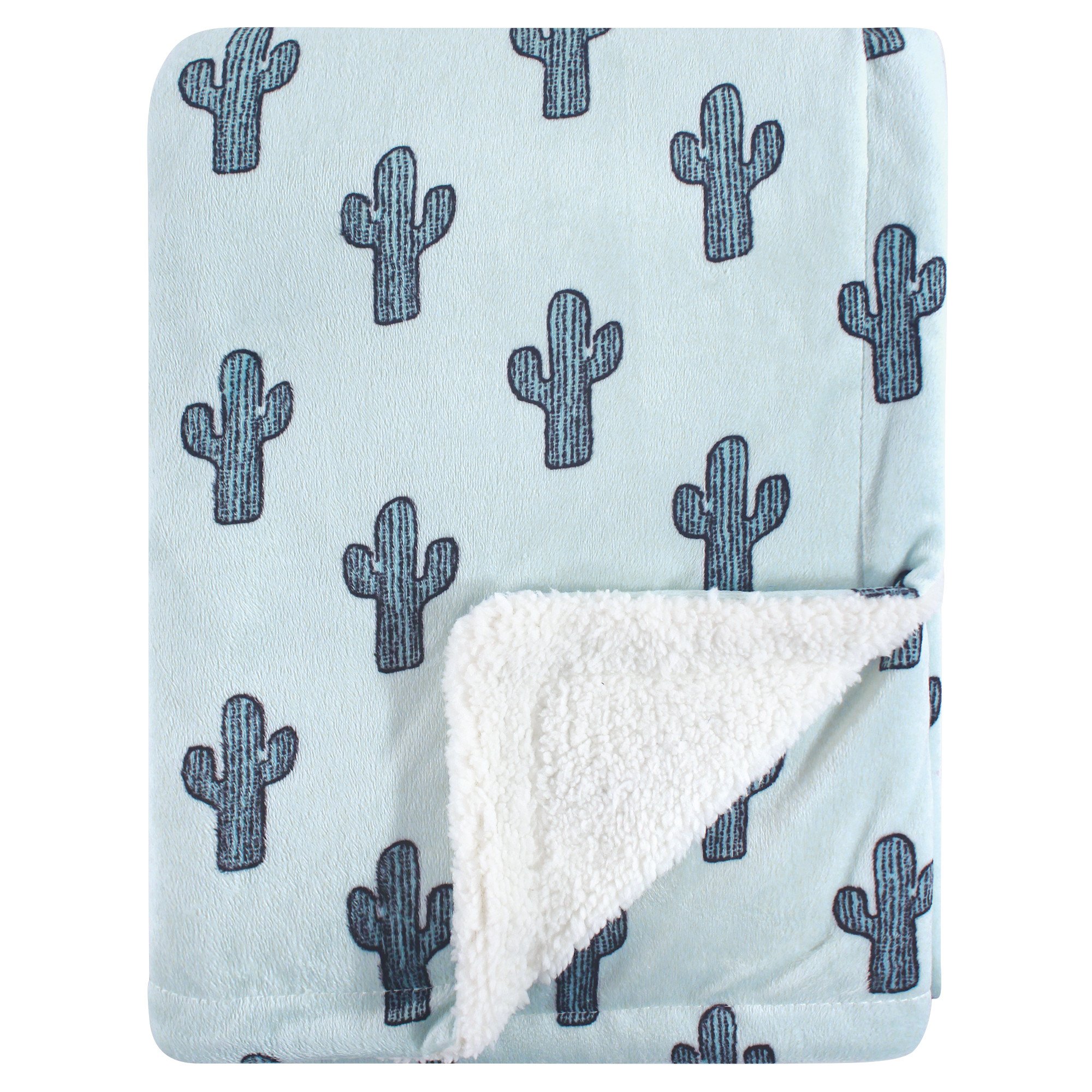 Photo 1 of Yoga Sprout Mink Blanket with Sherpa Backing, Cactus
