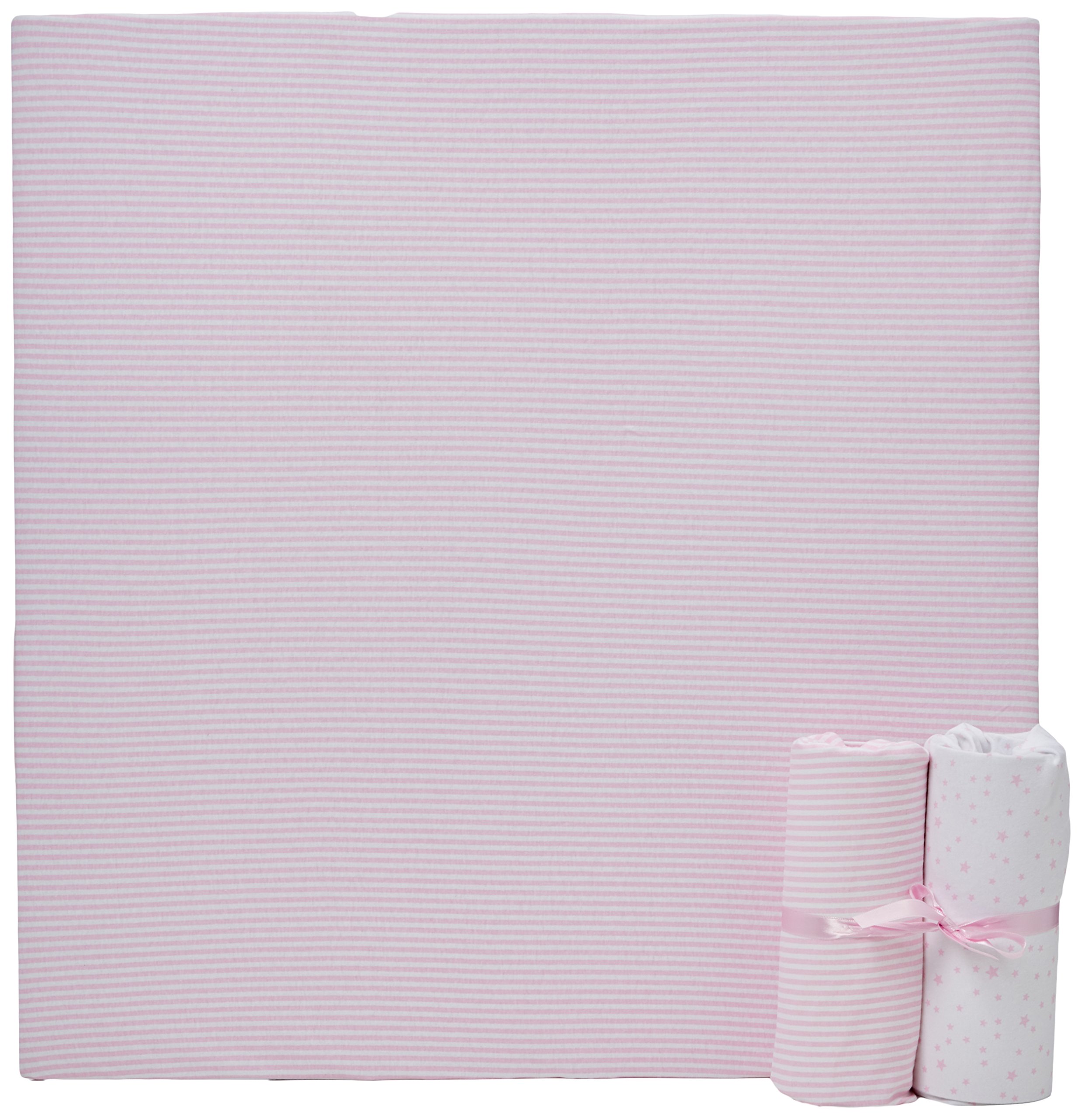 Clair de Lune Stars and Stripes 3-Piece Moses Gift Set - Pink