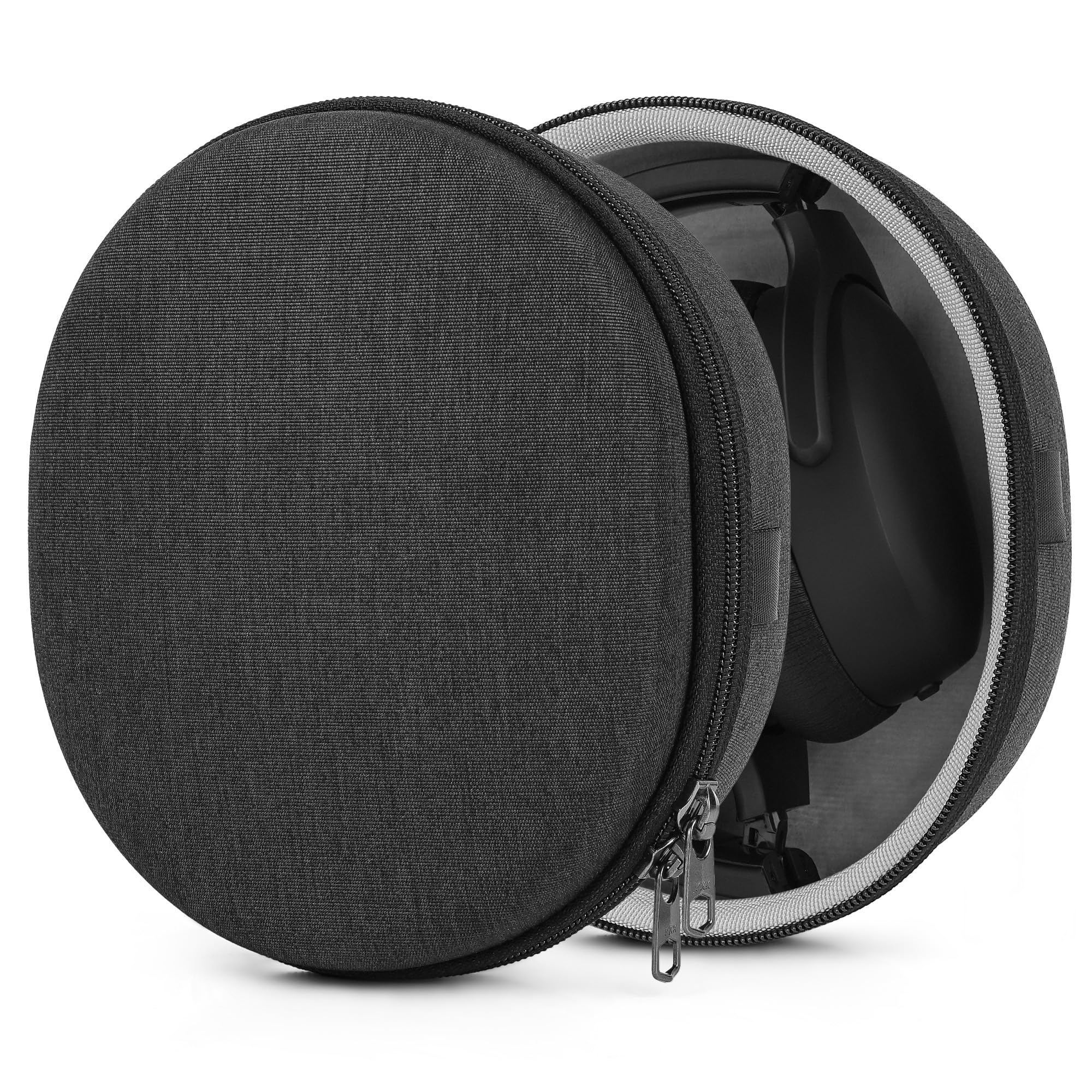 Geekria Shield Headphones Case Compatible with Skullcandy Riff 2, Crusher ANC, Crusher Evo, Hesh ANC, Hesh 3, Replacement Hard Shell Carrying Bag with Cable Storage (Dark Grey)