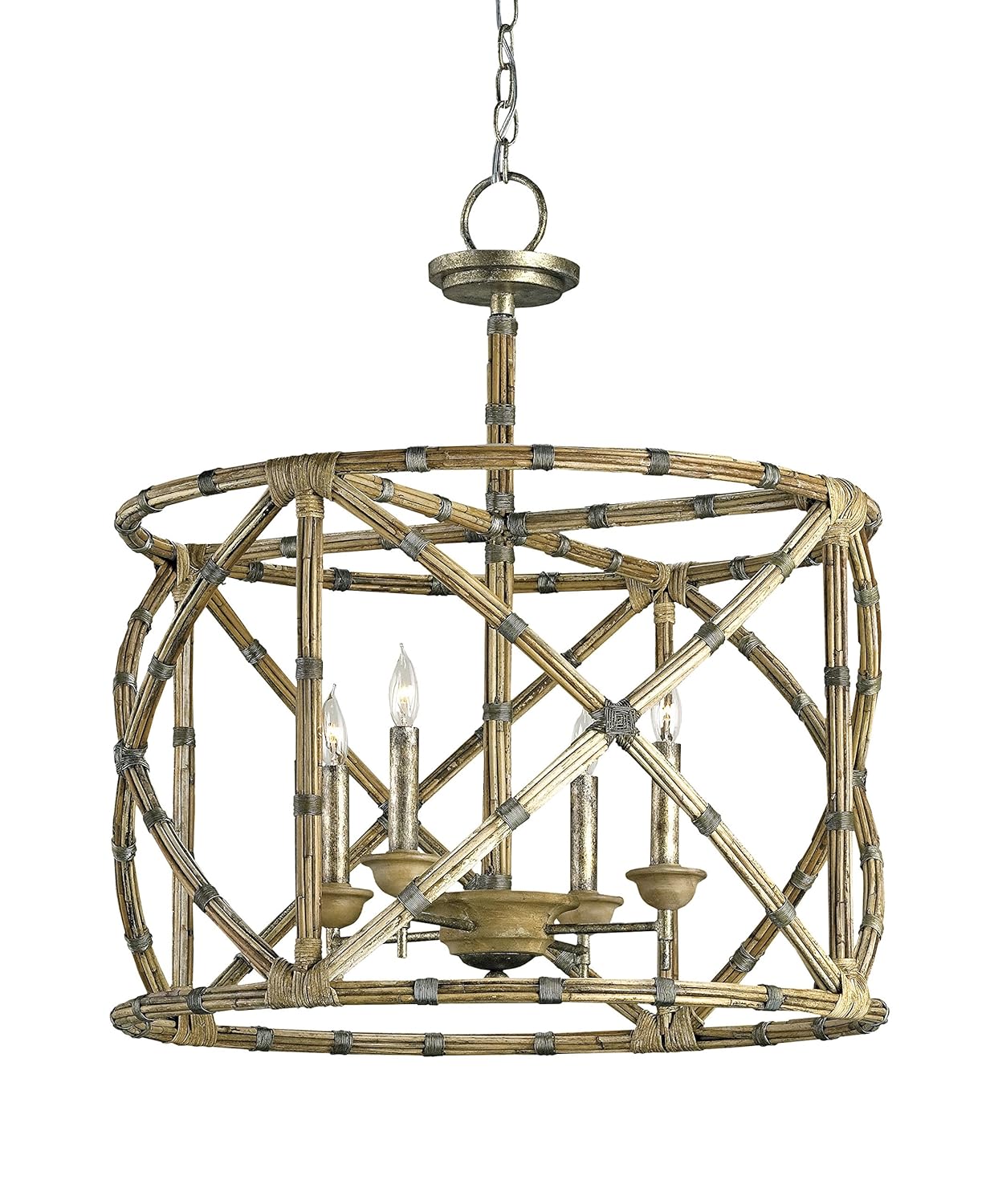 Currey And Company Palm Beach Four Light Lantern 9694 Pyrite