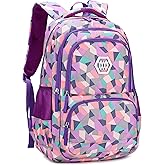 Bansusu Geometric Print Kids Backpack for Girls Boys School Bag Bookbags