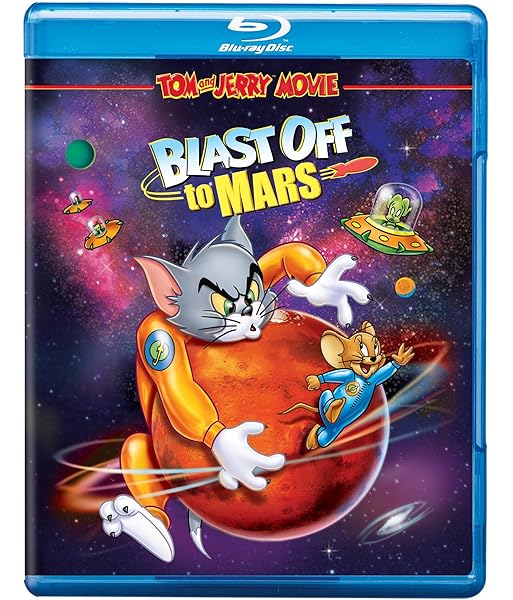 Amazon Com Tom And Jerry Blast Off To Mars Blu Ray Tom Minton Bill Kopp Frank Welker Jeff Bennett Brad Garrett Billy West Rob Paulsen Tom Kenny Jess Harnell Kathryn Fiore Corey Burton Bill
