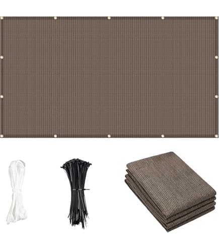 Ifenceview Privacy Screen Mesh - 5'x8' Beige Shade Cloth For Construction, Yard & Garden, 160 GSM UV Protection