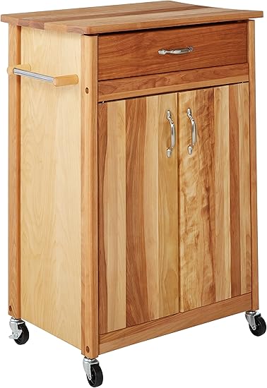 Amazon Com Catskill Craftsmen Butcher Block Cart With Flat Doors