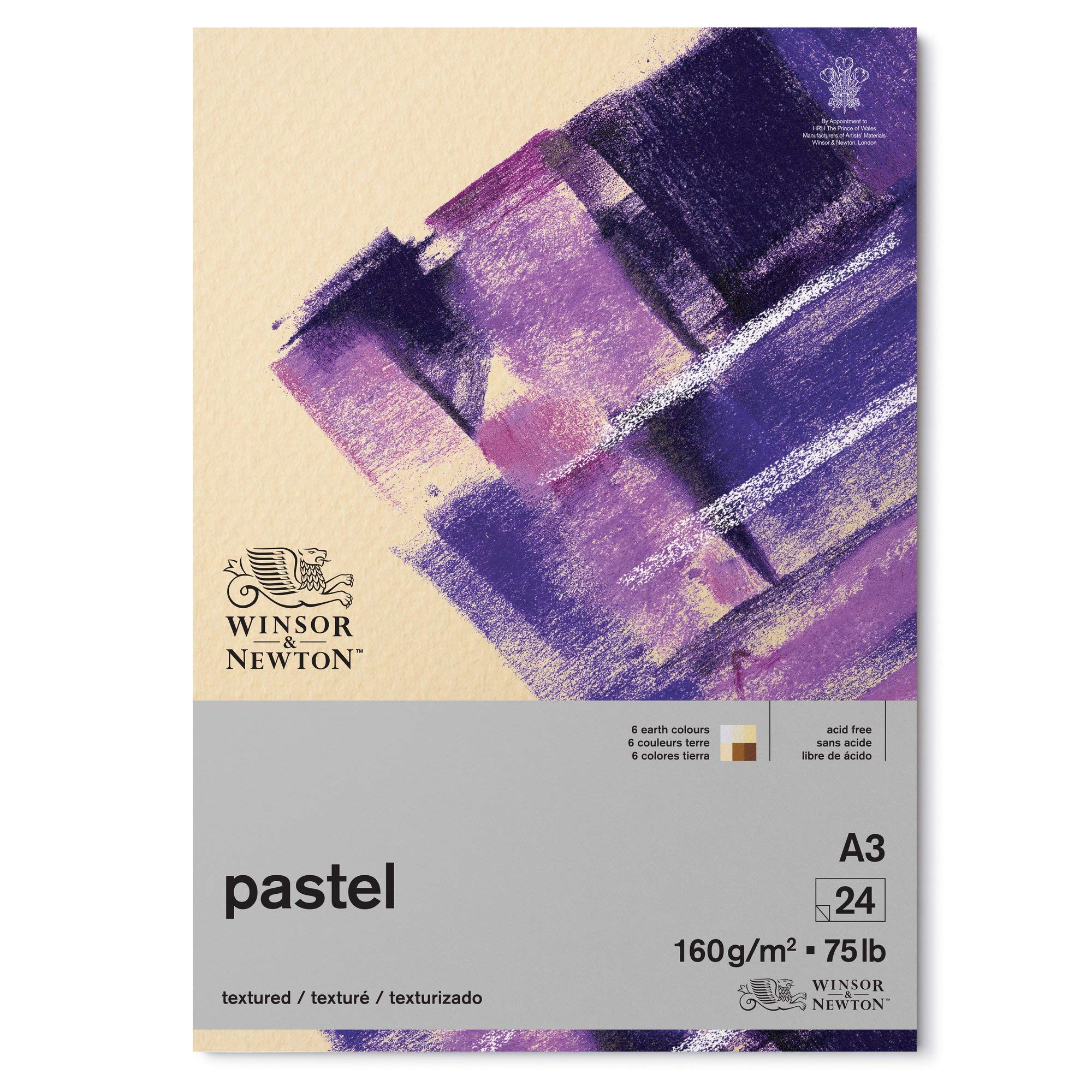 Winsor & Newton 6660766 Pastel Paper in Pad with Earth Colours - 24 Sheets DIN A3, 160 g/m², FSC, Acid-Free, No Optical Brighteners, Archival Quality, Stable and Resistant to Ageing