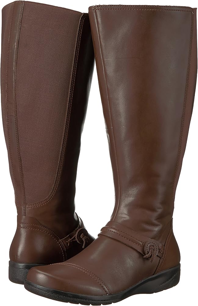 clarks tall boots wide calf