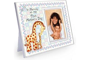 EXPRESSLY YOURS! PHOTO EXPRESSIONS "To Mommy on Our First Mothers Day", A Gift from Baby for the New Mom - Celebrate with this Picture Frame, Holds 3.5” x 5” Photo - Boy or Girl Nursery Decor | Baby Giraffe Theme