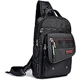 NICGID Sling Bags, Chest Shoulder Backpacks Crossbody Purse Outdoor Chest Bag Travel Backpack for Men Women